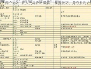 以太阁立志2：双人战斗攻略详解——掌握技巧，勇夺胜利之路