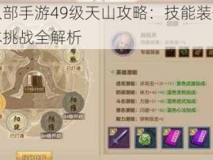 天龙八部手游49级天山攻略：技能装备搭配与副本挑战全解析