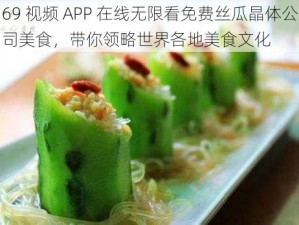 69 视频 APP 在线无限看免费丝瓜晶体公司美食，带你领略世界各地美食文化