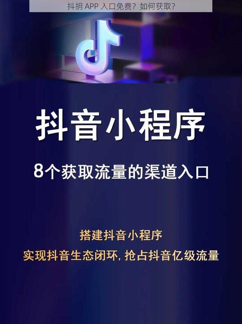 抖抈 APP 入口免费？如何获取？