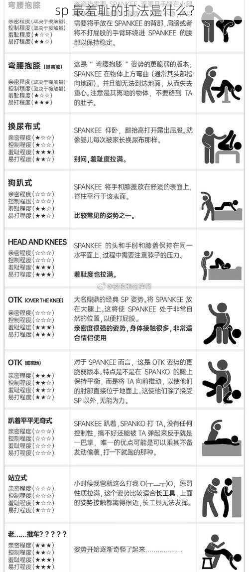 sp 最羞耻的打法是什么？