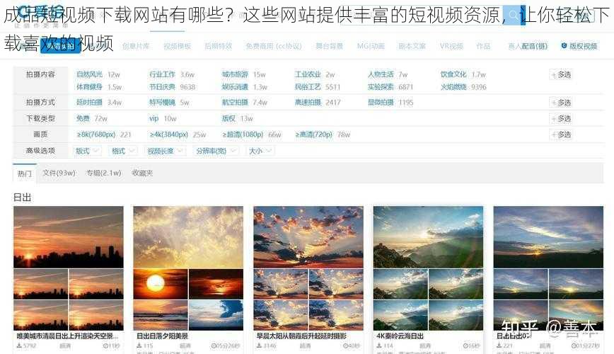 成品短视频下载网站有哪些？这些网站提供丰富的短视频资源，让你轻松下载喜欢的视频