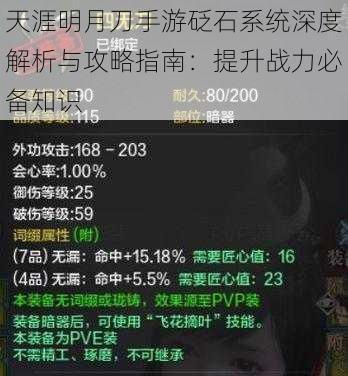 天涯明月刀手游砭石系统深度解析与攻略指南：提升战力必备知识