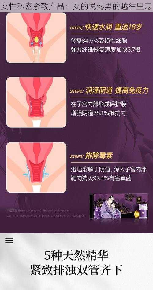 女性私密紧致产品：女的说疼男的越往里寒