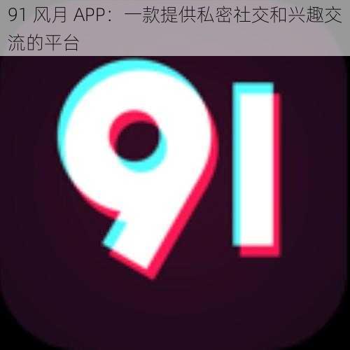 91 风月 APP：一款提供私密社交和兴趣交流的平台